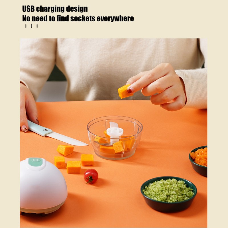 Electric Mini Garlic Chopper Masher Meat Grinder Food Processor Kitchen