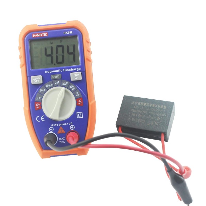 Honeytek HK39L Capacitor Tester with LCD Backlight, Safety Jacket 1999