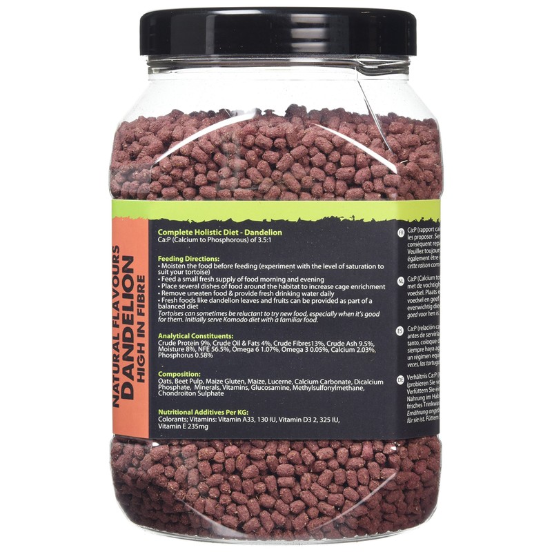 Komodo Komodo Complete Holistic Tortoise Diet, Dandelion 680 g tub