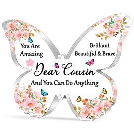 FMCC Cousin Gifts for Women- Acrylic Plaque Gifts for Cousin Birthday Christmas You Are Amazing You Can Do anything