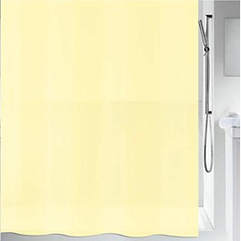 Spirella Anti-Mould Shower Curtain Organic Anti-Bacterial Washable Waterproof PEVA 180 x 200 cm Yellow Citronier