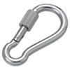 Stainless Steel Metal Fittings, Snap Hook with Ring, NB Type, Wire Diameter 0.3 inches (8 mm), Total Length 3.1 inches (80 mm), Working Load 330.7 lbs (150 kg