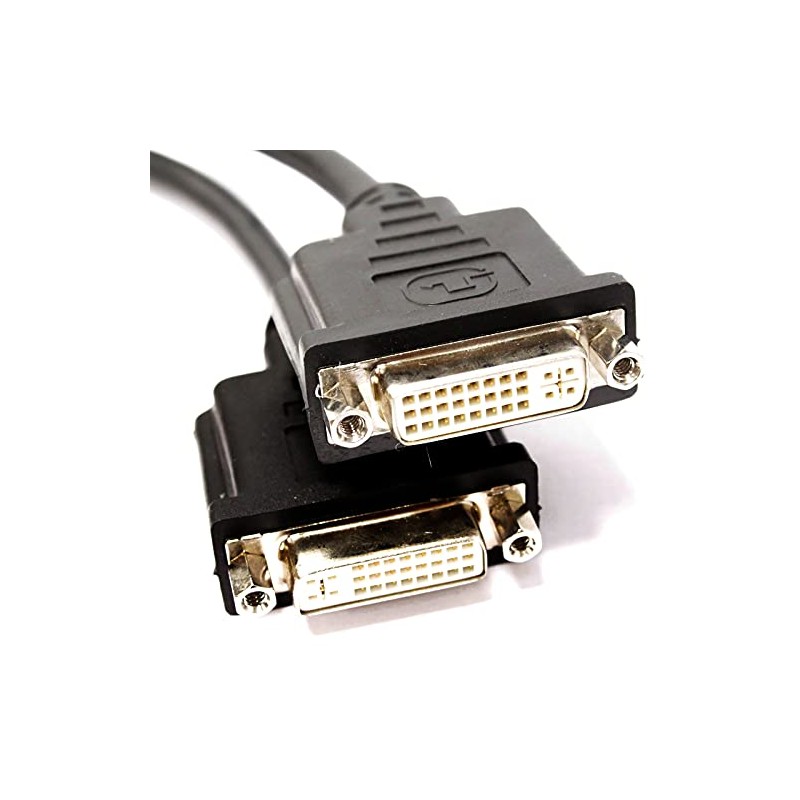 BeMatik - Duplicator Cable DMS59-Male to DVI-I-2X female 15cm