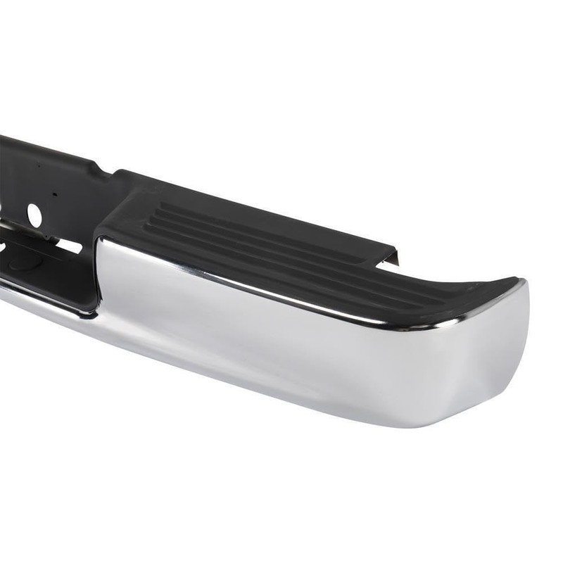 MOTORHOT Chrome Rear Step Bumper Assembly Compatible with 2003-2008 Dodge