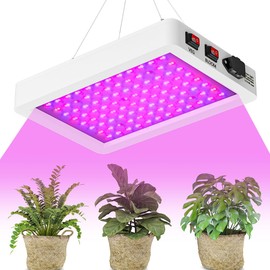 1200W High Efficiency LED Plant Grow Lamp 192LEDs with Red Blue Spectrum. Dimmable Veg/Bloom Modes Indoor Hydroponics & Greenhouse Supporting Multi Stage Plant Growth via Scientific Spectrum Matching