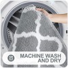 Homaxy Non-Slip Bath Mat Set, Soft Deep Pile Bathroom &