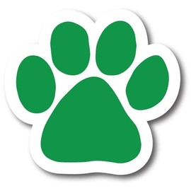 Magnet Me Up Green Pawprint Magnet Decal, 5 Inch, Heavy Duty Automotive Magnet for Car Truck SUV