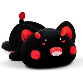 SNOWOLF 11.8" 19.7" Axolotl Plush Pillow Cat Plush Pillow Cute and Soft Axolotl Stuffed Animal Plush Cat  Unicorn Dinosaur Fox Plushie Toy Great Gift For Kids Christmas Gift for Boys Girls:_red cat_50cm/19.7inch