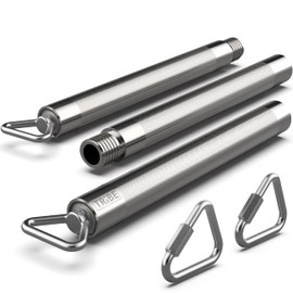 Heavy Duty Steel Resistance Band Bar - Portable Resistance Bar for Resistance Bands - Resistance Bar for Working Out - Dual Cable Machine Bar - Straight Bar Cable Attachment