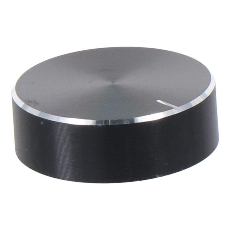 AllGIFT 2pcs Potentiometer Knob Knurled Shaft Black Aluminum Rotary Knob