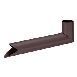 INEFA Gargoyle Downpipe, PVC DN50 / 50 mm, Dark Brown, Transition Piece, Rain Pipe, Gutter Accessories, Easy Plug-In Installation, Made in Germany