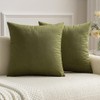MIULEE Velvet Soft Soild Microfiber Decorative Square Pillow Case Throw