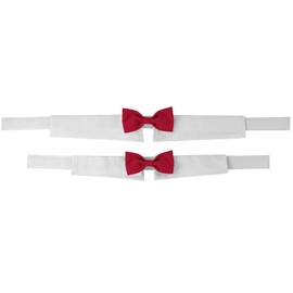 CHENGZI Pet Bow Tie Collar for Cats & Dogs (Red-L)