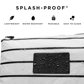 ALOHA Collection Mid Tropical Fan Palms Pouch in Pool | Lightweight, Packable, and Splash-Proof Makeup Pouch | Easy to Clean