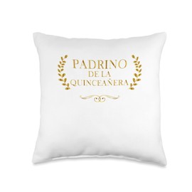 Quince Squad Quinceanera Gifts Padrino De La Quinceañera 15th Celebration Gift Throw Pillow, 16x16, Multicolor