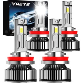 VAEYE H11 High Beam & H11 Low Beam  LED Headlight Bulbs 40000 Lumens 6000K