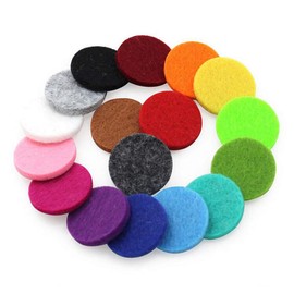 200 Pieces Car Diffuser Aromatherapy Diffuser Necklace Replacement Pads Replacement Felt Pads Essential Oil Diffuser Locket Necklace Refill Pads Multi-Color (22.5mm Diameter)