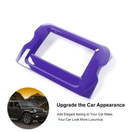 RT-TCZ Navigation GPS Screen Panel Frame Cover Trim Decoration Interior Accessories for Jeep Wrangler JL JLU & Gladiator JT 2018-2022 (Purple)