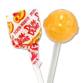 Dum Dums Peach Mango Lollipops - Bulk Candy Bag with Lollipops Individually Wrapped, Single Flavor Gourmet Suckers - 50 Count
