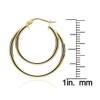 Hoops & Loops Yellow Gold Flash Sterling Silver Double Circle