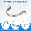 PATIKIL 3-1/2" (89mm) Rigid Pipe Strap, 5 Pcs 304 Stainless