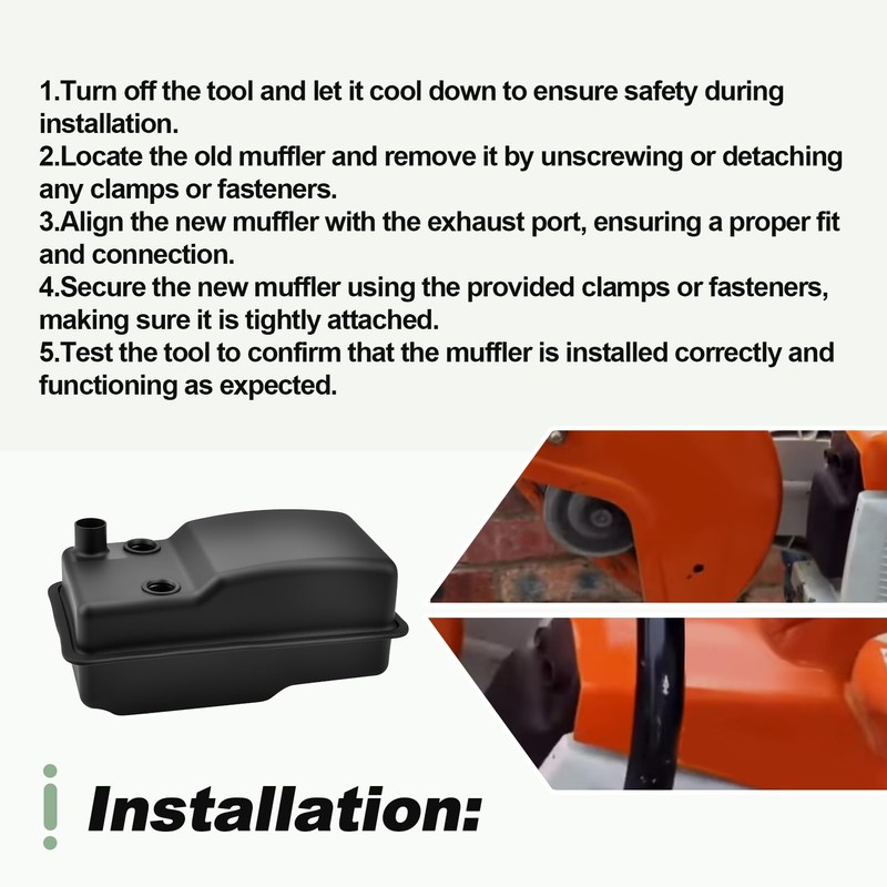Muffler Compatible with STIHL TS400 Concrete Cut-Off Chop Saw Replace