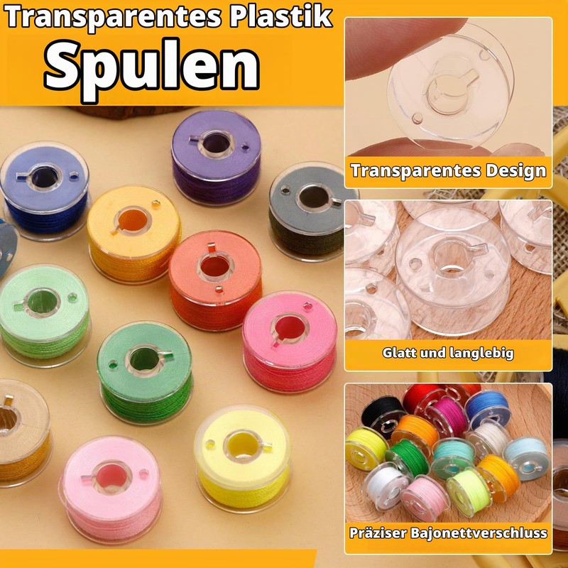 Sewing Machine Bobbins - 25 Pieces Plastic Bobbins - Sewing
