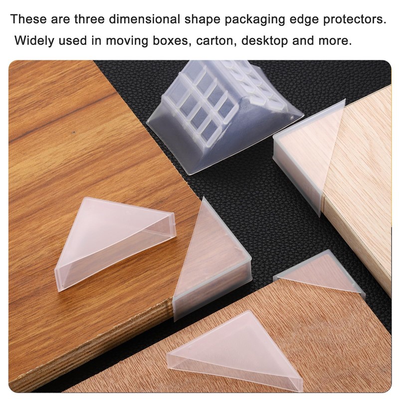 uxcell 20Pcs Plastic Corner Protectors 4x50mm Right Angle Shape Glass