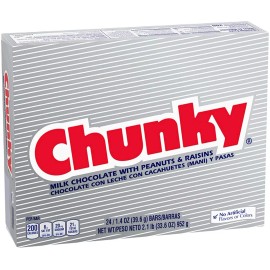 Nestlé Chunky Milk Chocolate Candy Bars, Bulk Individually Wrapped Ferrero Candy, 1.4Oz