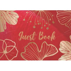 Wedding Guest Book Gold And Red: Guest Book For Wedding Red. Guest Book For Wedding Reception.