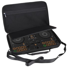 worfty Case for Pioneer DJ AlphaTheta DDJ-FLX2 / DDJ-200 / DDJ-WeGO4 Compact 2-Channel DJ Controller - Hard Protective Travel Carrying Storage Bag (Black)