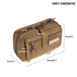 EXCELLENT ELITE SPANKER Tactical First Aid Pouch IFAK Rip Away Molle EMT Pouch Compact Admin Pouch Medical Utility Pouch for Tactical Vest,Backpack (Coyote Brown)