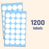 1200 Pack, 1" Round Dot Stickers Circle Labels - White
