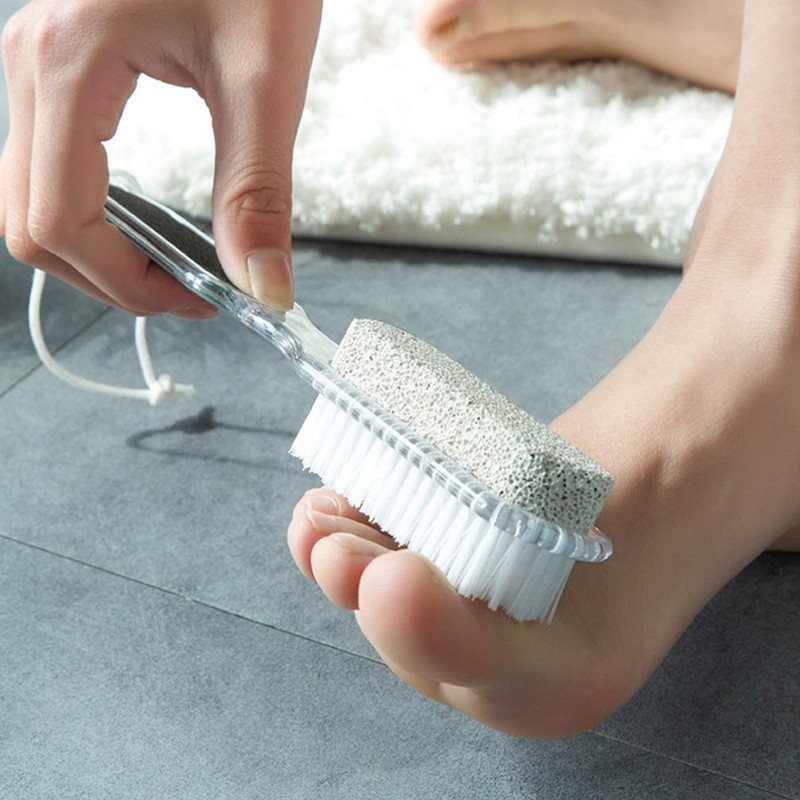 ARTIBETTER 4-in-1 Foot Brush with Pumice Stone and Callus Remover