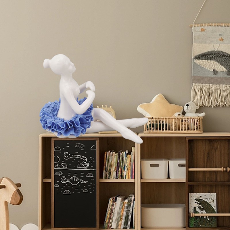Ballerina Statue Beautiful Relaxed Mood Delicate Ceramic Ballet Dancer Figurine