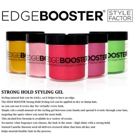 Style Factor Edge Booster Strong Hold Styling Gel, 16.9 Ounce (Lemon Berry)