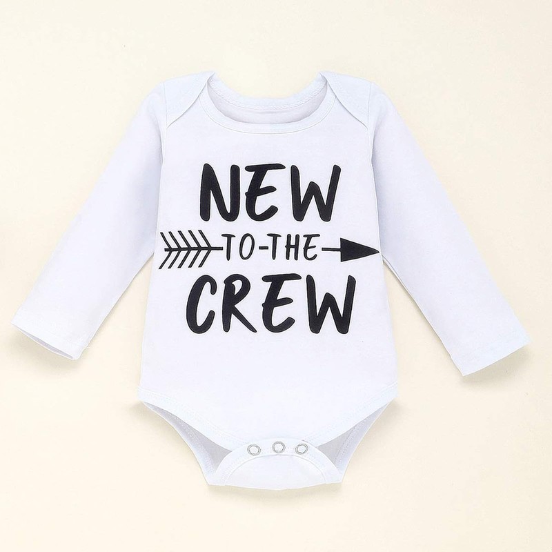 JIUHKQK Newborn Baby Boys Clothes Outfits Girls Long Sleeve Letter