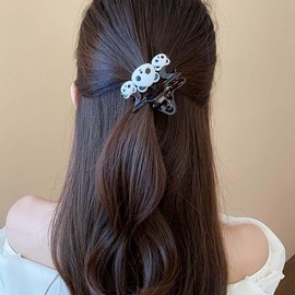 TseenYi Acrylic Hair Clip Panda Claw Hair Clip Brown Medium Claw Hair Clip Hair Pin Animal Panda Pine Claw Clips Durable Strong Hold for Women Girls Thick Hair Bun Hair Claw Clip