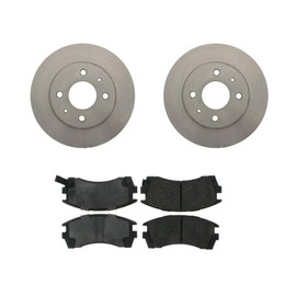 AutoDN Front Brake Rotors and Metallic Brake Pads 3PCS Compatible With NX 1991 1992 1993