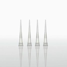 Puntas de pipeta universales de 10 ul, color blanco transparente, 1000 piezas/bolsa