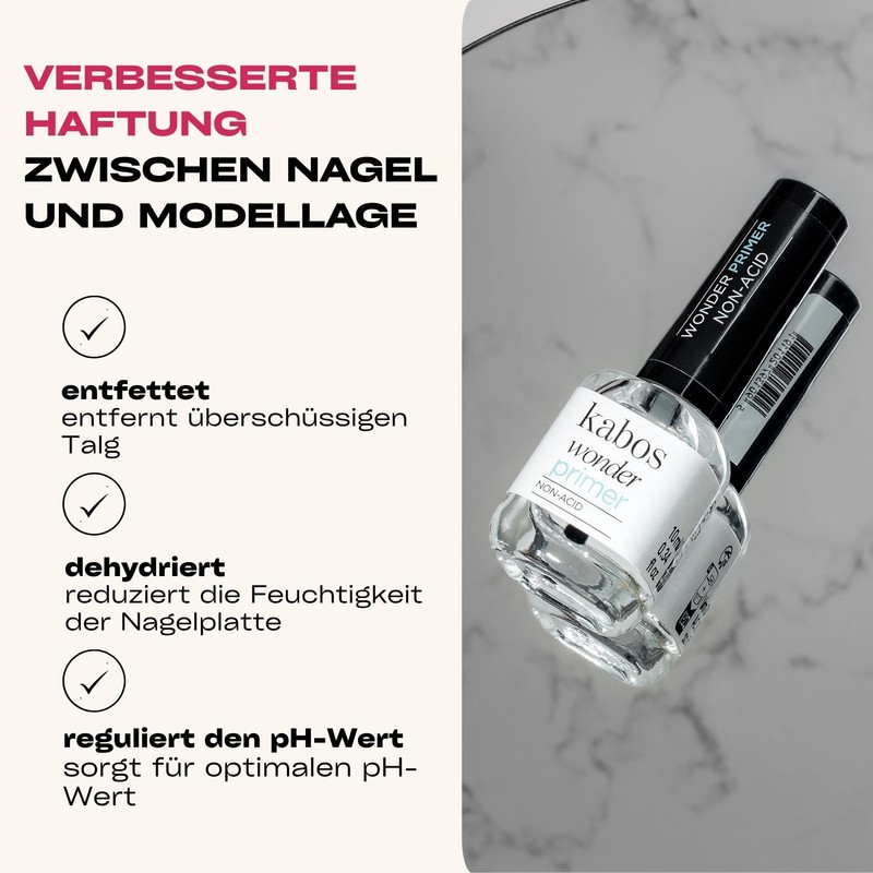 Kabos Nail Primer Acid Free Wonder Primer 10 ml for