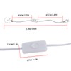 Rextin 4 pcs E26/E27 LED Light socket 5.9FT extension cord