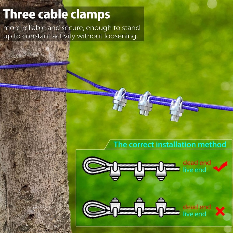 Heavy Duty Aerial Dog Tie Out Trolley System for Small
