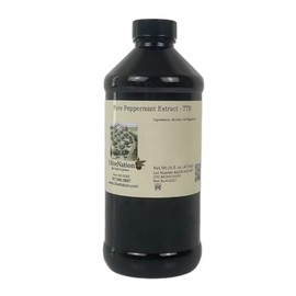 Pure Peppermint Oil Extract - TTB-Approved for Brewing - Water Soluble Mint Flavoring - PG Free - Non-GMO - Gluten Free - Vegan - 16 ounces
