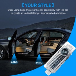 Spongent 4 pieces Car Door Light Courtesy Shadow 3D Lamps Logo Projector Compatible with Mini Cooper R55 R56 R57 R58 R59 R60 R61 F54 F55 F56 F57
