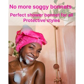 Knotless Kay Extra XL Shower Cap - Color: Pink