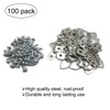 100 Pack Small D-Ring Steel Picture Hangers with Screws Picture