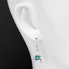 reirani Hawaiian Jewelry Blue Opal honu (Sea Turtle) Silver Stud