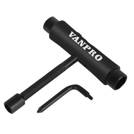 Vanpro All-In-One Skateboard Tool Skateboard Universal Portable Multi-Function Skateboard Maintenance Allen Wrench Phillip Screwdriver (Upgrade-Orange)