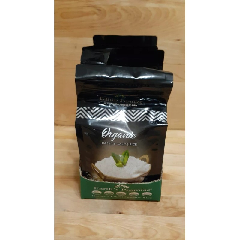 White 5 NEW EARTH'S PROMISE Organic Long Grain White/BROWN Rice